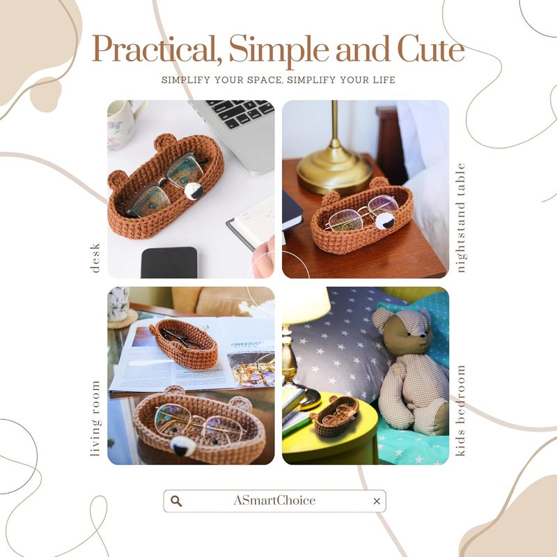 SmartChoice HandMade Bear Crochet Glasses Holder - Image 5
